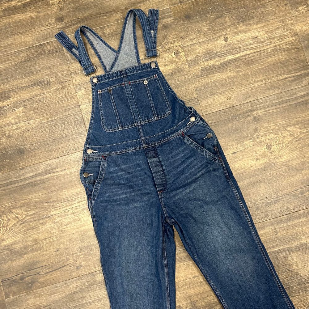Free People We The Free Women Denim Overalls Size 28‎ Blue Cotton (750)
